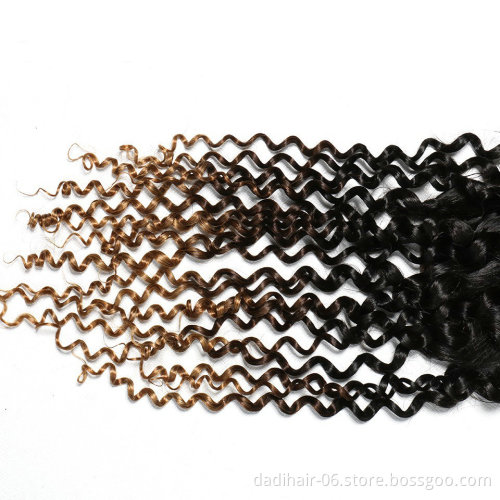 Adorable 1B/4/30 Three Tone Ombre Brazilian Kinky Curly Hair Lace Closure 4*4 Free Part Jerry Top Remy Human Hair Closure
